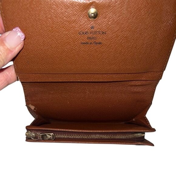 Louis Vuitton Brown Monogram Leather Bifold Wallet CA0929 Authentic - Picture 9 of 14
